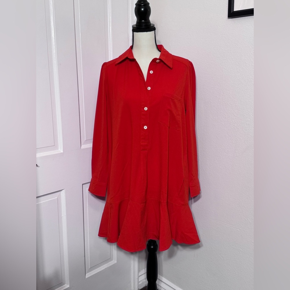 Tuckernuck NWT Button-Down Women's Shirtdress in Red